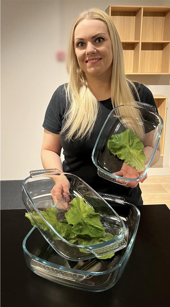 Ovnføst føt úr glasi 3 stk.